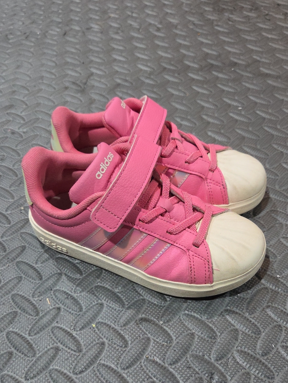 Adidas Kids Pink Sneakers, Size 13